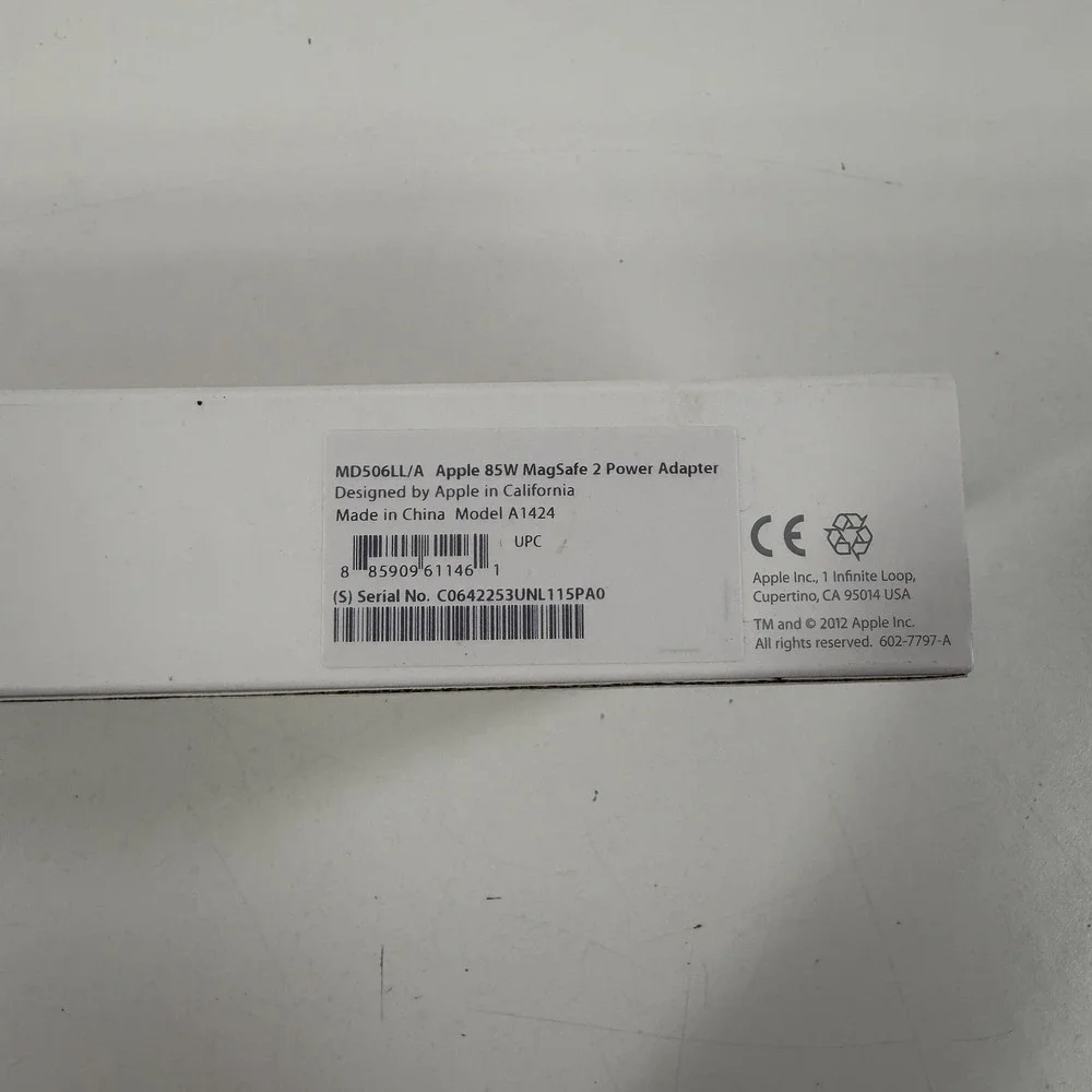 APPLE OEM 85W MagSafe 2 Power Adapter - Genuine Open Box